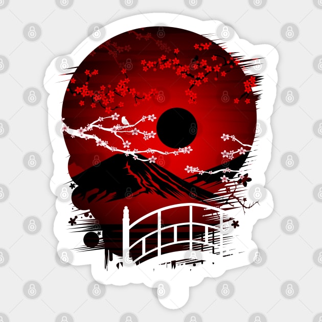 Red Blossom Sticker by adamzworld